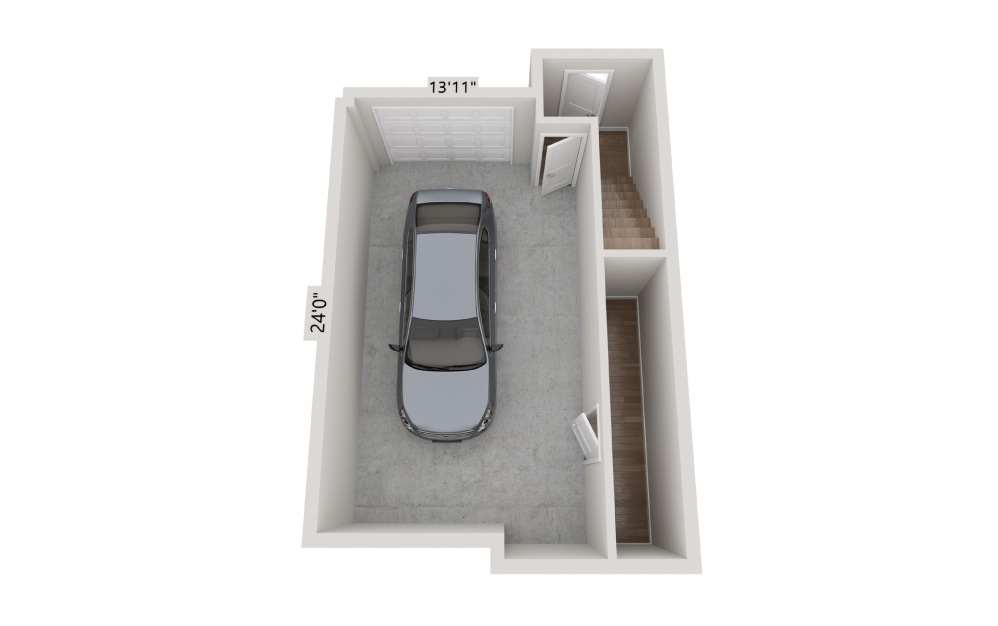 B3 Townhome - 2 bedroom floorplan layout with 2 bathrooms and 1246 square feet (Floor 2
)