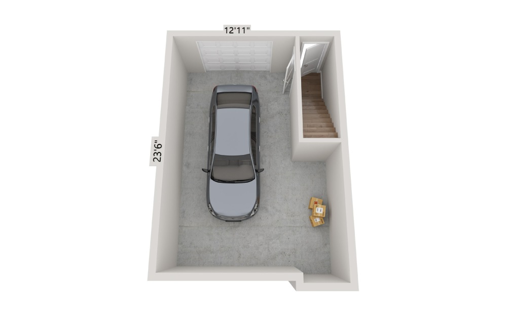 B5 Townhome - 2 bedroom floorplan layout with 2 bathrooms and 1267 square feet (Floor 1
)